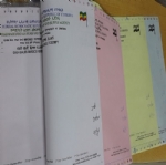 Carbonless continuous office paper